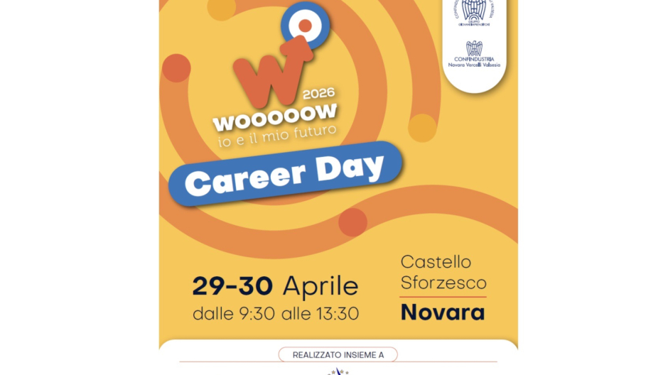 Scuola e impresa insieme: il 29 e 30 aprile al Castello di Novara il “Career Day”